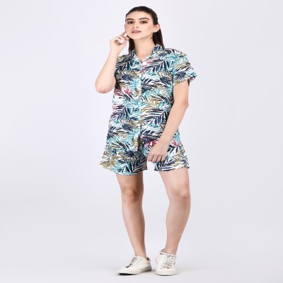 Women Shirt with Short Co-Ords Set