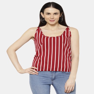 Women's Casual Full Sleeve Round Neck Striped Print Top